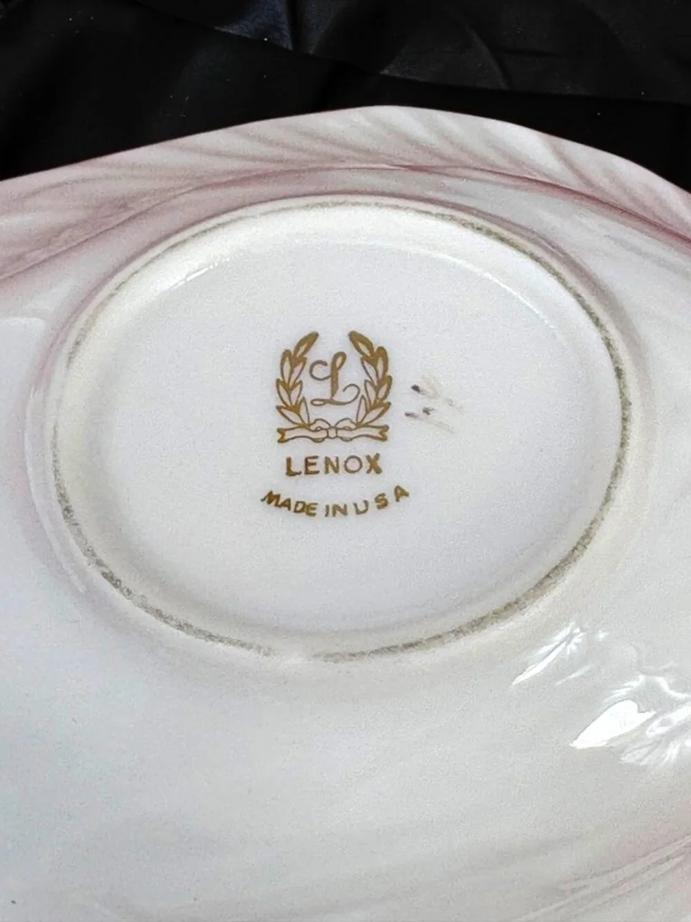 Vintage LENOX‎ Dove Ivory Porcelain 24K Gold Trim MCM Dish 1983